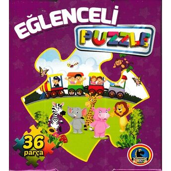 Eğlenceli Puzzle (36 Parça) Mor Kutu