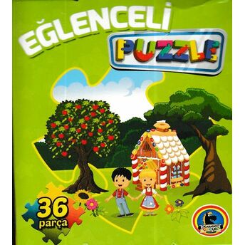 Eğlenceli Puzzle (36 Parça) Yeşil Kutu