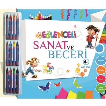 Eğlenceli Sanat Ve Beceri - Mavi Kitap 4 Yaş Kolektif