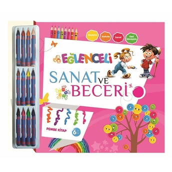 Eğlenceli Sanat Ve Beceri - Pembe Kitap 6 Yaş Kolektif