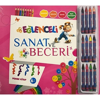 Eğlenceli Sanat Ve Beceri Pembe Kitap (Kalem Hediyeli)