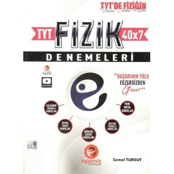 Egzersiz Yayınları Tyt Fizik 40X7 Denemeleri Cemal Turgut