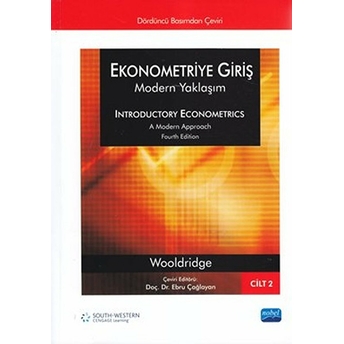 Ekonometriye Giriş 2 - Modern Yaklaşım Jeffrey M. Wooldridge