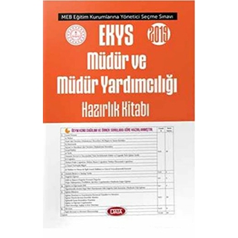 Ekys 2019 Müdür Ve Müdür Yardımcılığı Hazırlık Kitabı Kolektif