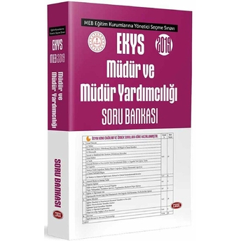 Ekys 2019 Müdür Ve Müdür Yardımcılığı Soru Bankası Kolektif