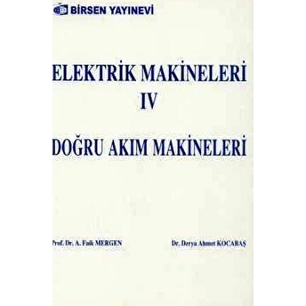 Elektrik Makineleri 4 Derya Ahmet Kocabaş