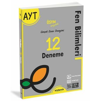 Endemik Ayt Fen Bilimleri 12 Deneme Sınavı