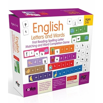 English Letters And Words - First Reading-Spelling-Letter Matching And Word Completion Game - Ages 3