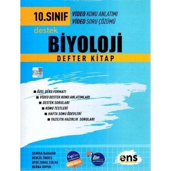 Ens Yayıncılık 10. Sınıf Biyoloji Defter Kitap Komisyon