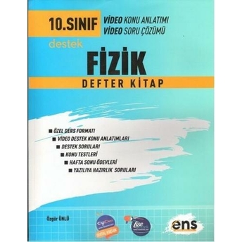 Ens Yayıncılık 10. Sınıf Fizik Defter Kitap Komisyon