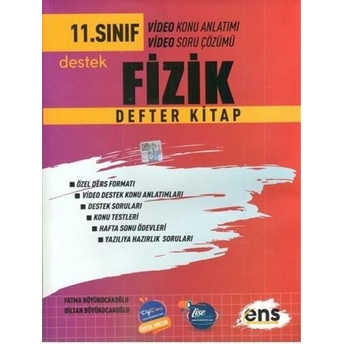 Ens Yayıncılık 11. Sınıf Fizik Defter Kitap Komisyon