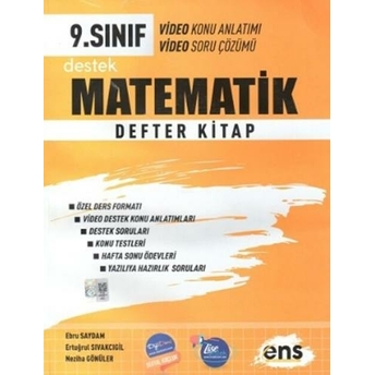 Ens Yayıncılık 9. Sınıf Matematik Defter Kitap Komisyon