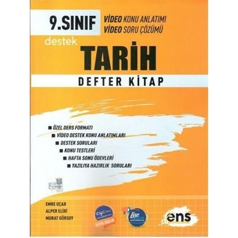 Ens Yayıncılık 9. Sınıf Tarih Defter Kitap Alper Eliri