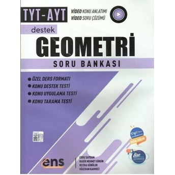 Ens Yayıncılık Tyt Ayt Geometri Destek Soru Bankası Ebru Saydam