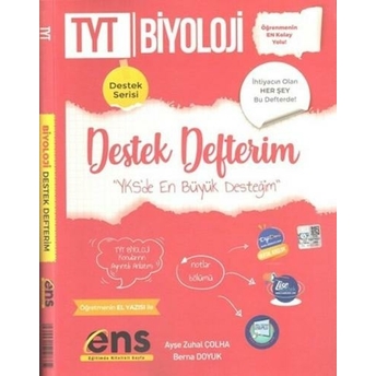 Ens Yayıncılık Tyt Biyoloji Destek Defterim Ayşe Zuhal Çolha