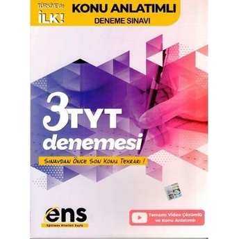 Ens Yayıncılık Tyt Destek 3 Lü Konu Anlatımlı Deneme Komisyon