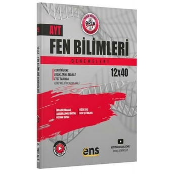 Ens Yayınları Ayt Fen Bilimleri 12 X 40 Lı Denemeleri Komisyon