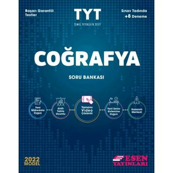 Esen Tyt Coğrafya Soru Bankası 2022 Kadir Üçpınar, Cüneyt Kösten