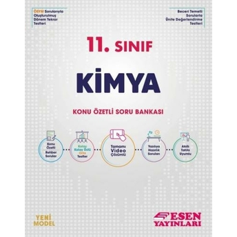 Esen Yayınları 11. Sınıf Kimya Konu Özetli Soru Bankası Komisyon