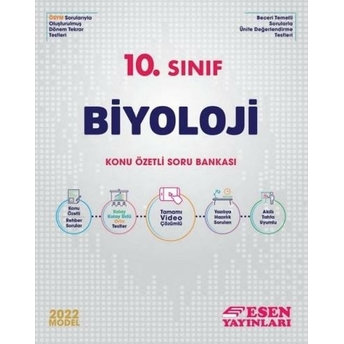 Esen Yayınları 2022 10. Sınıf Biyoloji Konu Özetli Soru Bankası Komisyon