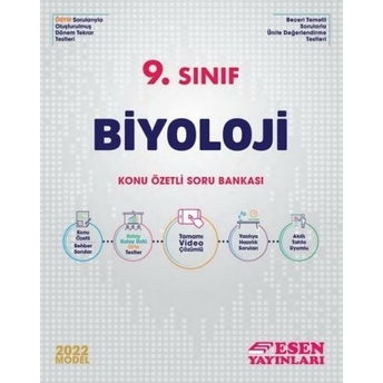 Esen Yayınları 2022 9. Sınıf Biyoloji Konu Özetli Soru Bankası Komisyon