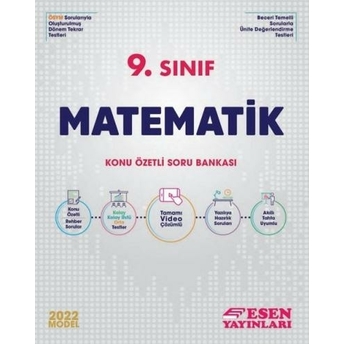 Esen Yayınları 2022 9. Sınıf Matematik Konu Özetli Soru Bankası Komisyon