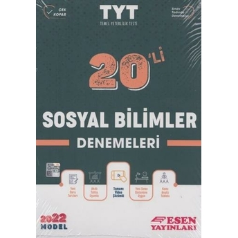 Esen Yayınları 2022 Tyt Sosyal Bilimler 20 Li Denemeleri Komisyon