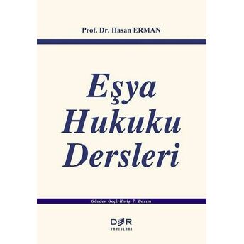 Eşya Hukuku Dersleri Hasan Erman