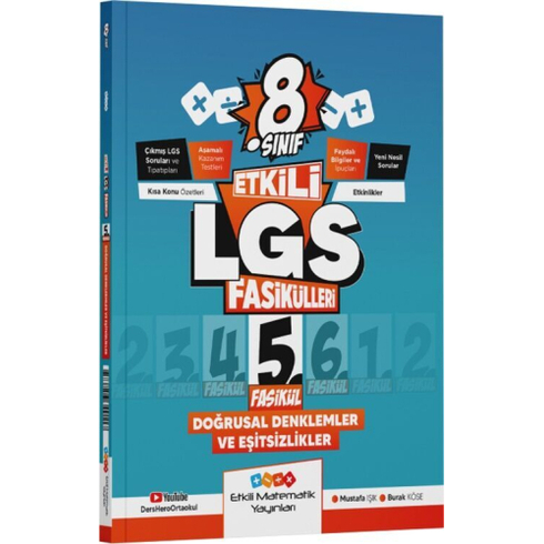 Etkili Matematik Yayınları 8. Sınıf Etkili Lgs Fasikül Doğrusal Denklemler Ve Eşitsizlikler 5 Burak Köse