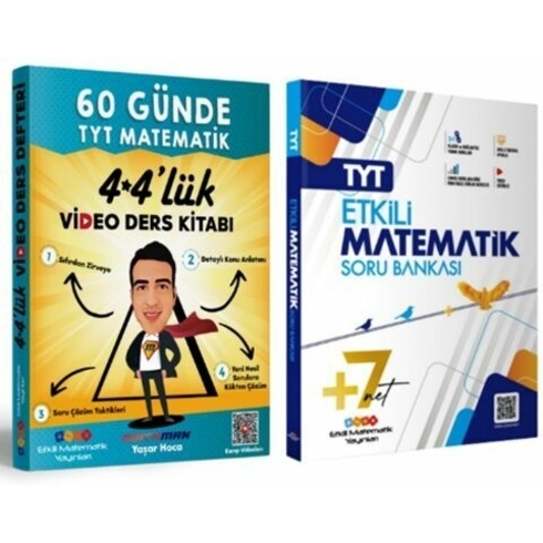 Etkili Matematik Yayınları Tyt Matematik Soru Bankası Ve 60 Günde Tyt Matematik Video Ders Kitabı Komisyon