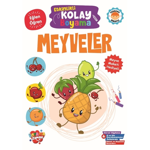 Etkinlikli Kolay Boyama – Meyveler Abdullah Karaca