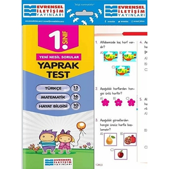 Evrensel 1. Sınıf Tüm Dersler Yaprak Testler (Yeni) Kolektif