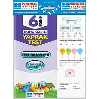 Evrensel 6. Sınıf Fen Bilimleri Konu Özetli Yaprak Test (Yeni) Kolektif