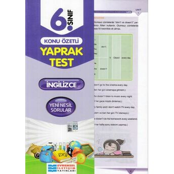 Evrensel 6. Sınıf Ingilizce Konu Özetli Yaprak Test (Yeni) Kolektif