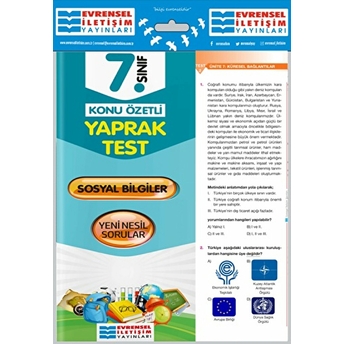 Evrensel Iletişim 7.Sınıf Sosyal Bilgiler Konu Özetli Yaprak Test (Yeni) Kolektif