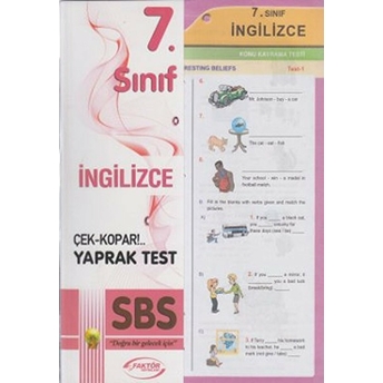 Faktör 7. Sınıf Ingilizce Yaprak Test Kolektif