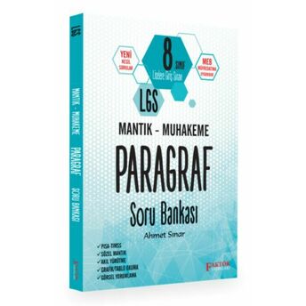 Faktör 8.Sınıf Lgs Mantık-Muhakeme Paragraf Soru Bankası Ahmet Sınar