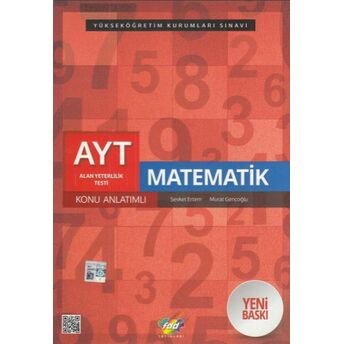 Fdd Ayt Matematik Konu Anlatımlı (Yeni) Şevket Ertem, Murat Gençoğlu