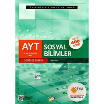 Fdd Ayt Sosyal Bilimler 25'Li Deneme Sınavları 25X16 (Yeni) Kolektif