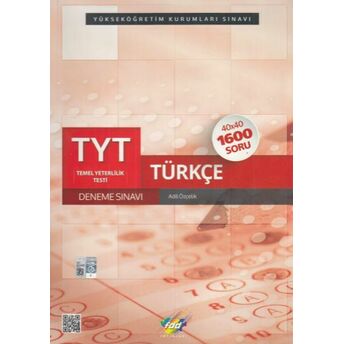 Fdd Tyt Türkçe 40X40 Deneme (Yeni) Adil Özçelik