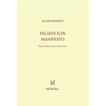 Felsefe Için Manifesto Alain Badiou