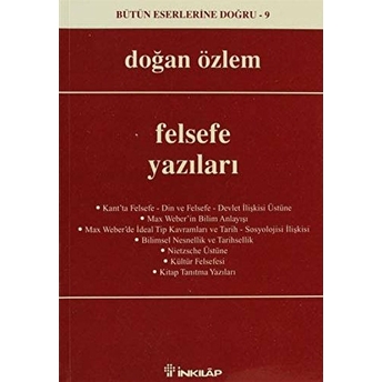 Felsefe Yazıları Doğan Özlem