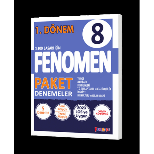 Fenomen Okul 8. Sınıf 1. Dönem Fenomen Paket Denemeler Komisyon