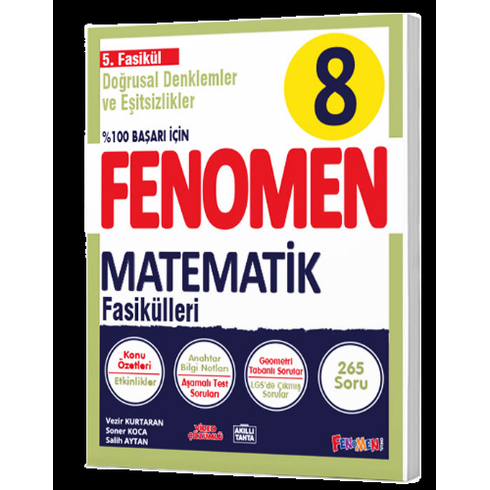 Fenomen Okul 8. Sınıf Fenomen Matematik 5. Fasikül Doğrusal Denklemler Ve Eşitsizlikler Soner Koca