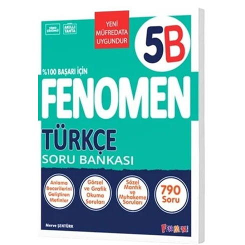 Fenomen Okul Yayınları 5. Sınıf Türkçe B Fenomen Soru Bankası Merve Şentürk