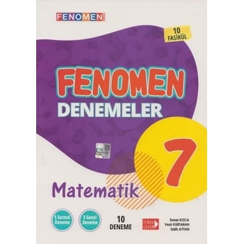 Fenomen Okul Yayınları 7. Sınıf Matematik 10 Deneme Soner Koca