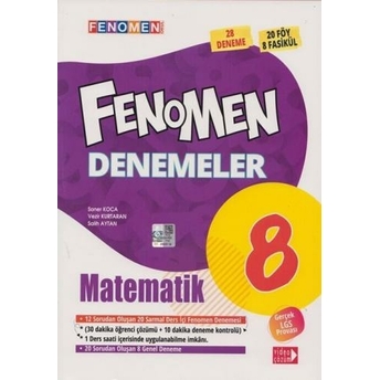 Fenomen Okul Yayınları 8. Sınıf Lgs Matematik Fenomen 28 Li Deneme Soner Koca