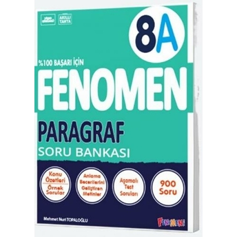 Fenomen Okul Yayınları 8. Sınıf Paragraf A Fenomen Soru Bankası Mehmet Nuri Topaloğlu