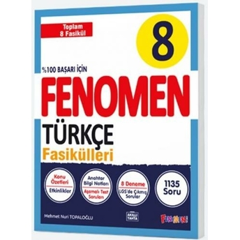 Fenomen Okul Yayınları 8. Sınıf Türkçe Fenomen Fasikülleri Mehmet Nuri Topaloğlu