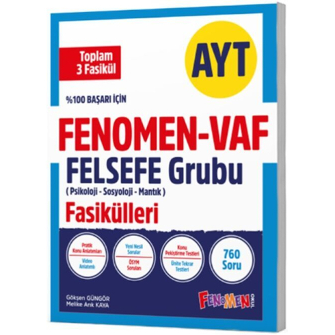 Fenomen Okul Yayınları Ayt Vaf Felsefe Fasikülleri Seti Komisyon